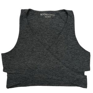 Beyond Yoga Spacedye That's A Wrap Cropped Yoga Tank USA Made Size Large GRAY